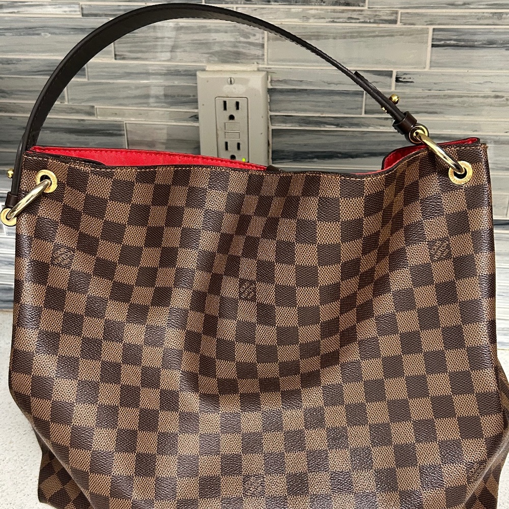 Authentic Louis Vuitton-   Damier Ebene Purse